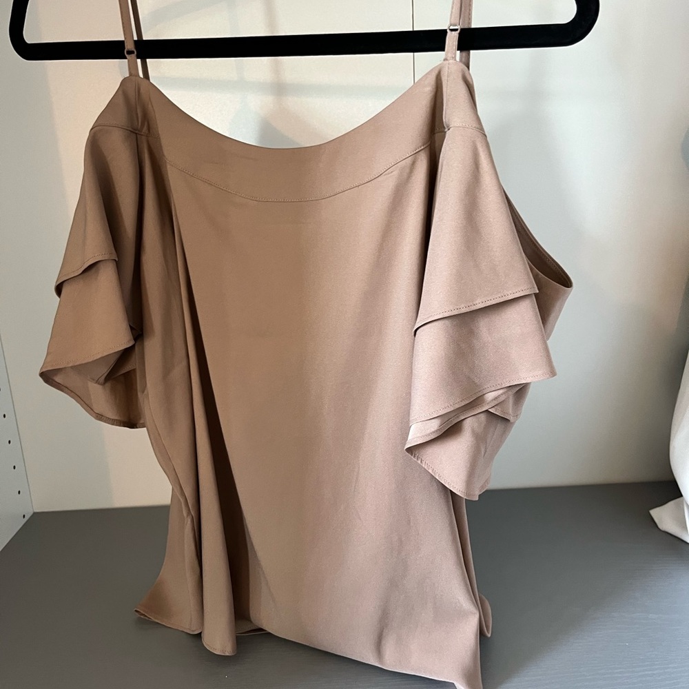 New York and Company small tan blouse.